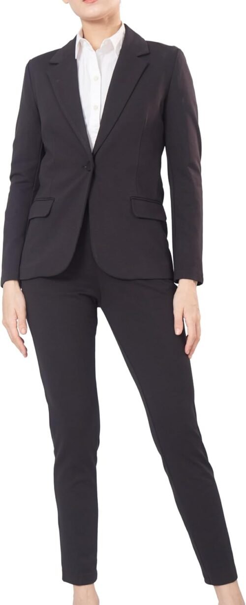 Marycrafts Women’s Business Blazer Pant Suit Set for Work