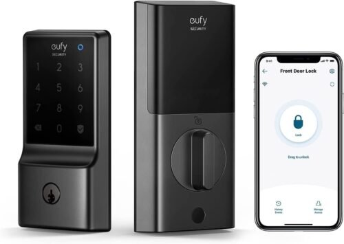 eufy Security Smart Lock C210, Keyless Entry Door Lock, Built-in WiFi Deadbolt, Smart Door Lock, No Bridge Required, Easy Installation, Touchscreen Keypad, App Remote Control, 4 AA Batteries Included