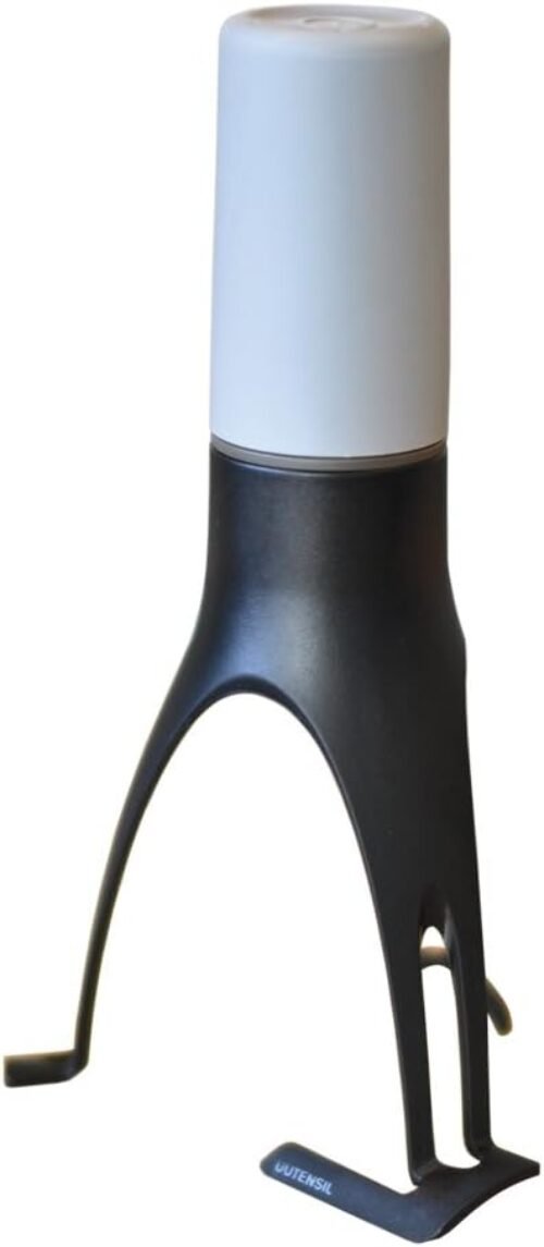 Uutensil StirrTime, Automatic Pan Stirrer with Timer, Light Gray & Gray