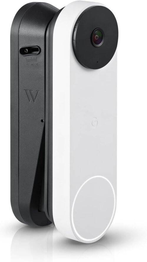 Wasserstein Vertical Adjustable Mount for Google Nest Doorbell (Battery) – Made for Google Nest