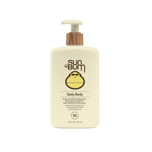 Sun Bum Daily SPF 50 Sunscreen Body Lotion| Broad Spectrum Moisturizing Sunblock with Vitamin E | Vegan and Hawaii 104 Act Compliant (Octinoxate & Oxybenzone Free) | Dermatologist Tested | 8 Fl Oz