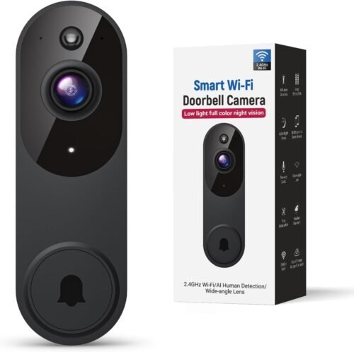 Smart Video Doorbell Camera Wireless, AI Human Detection and Instant Alerts, Night Vision, 2-Way Audio, Battery Powered, Cloud Storage Sold Seperately, 2.4G WiFi (Chime not Included)