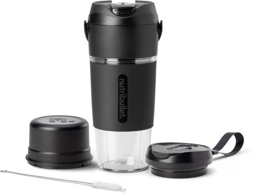 nutribullet Flip Portable Blender with Tritan Cup, Cordless, Black, NBPB10350