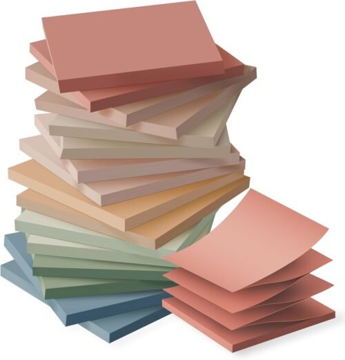 (16 Pack) Pop Up Sticky Notes 3×3 in Post Accordion Stickies Super Sticking Power Memo Pads Vintage Colors
