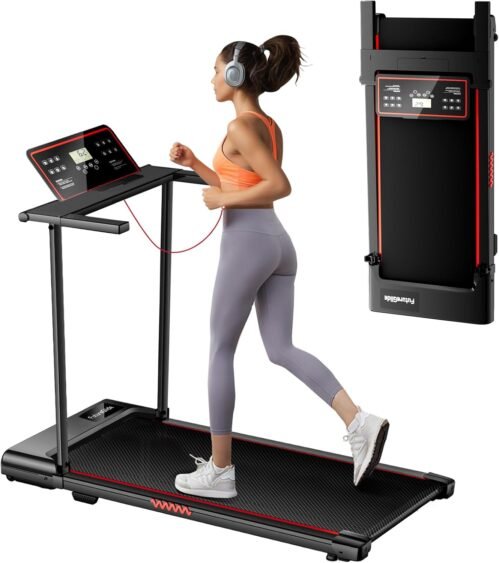 Treadmill with Handle, 3.0HP Treadmills for Home Small Spaces,Electric Portable Foldable treadmills with LED Display, Walking Pad Treadmill with Handle,Compact Walking Treadmills with 320 LBS Capacity