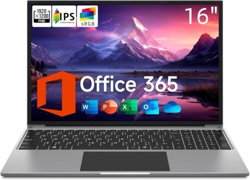 jumper Laptop, 16 Inch FHD IPS 1200p Screen, 5305U Processor, Office 365 1-Year Subscription, 4GB RAM 128GB Storage, Windows 11 Computer with Stereo Speakers, 1TB SSD Slot Expansion, HDMI.