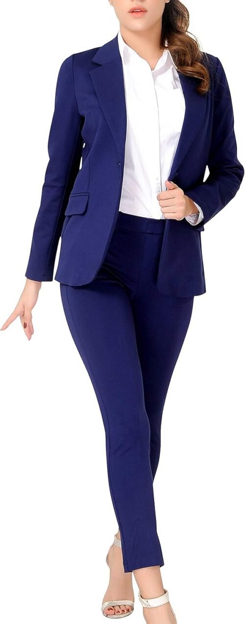 Marycrafts Women’s Business Blazer Pant Suit Set for Work
