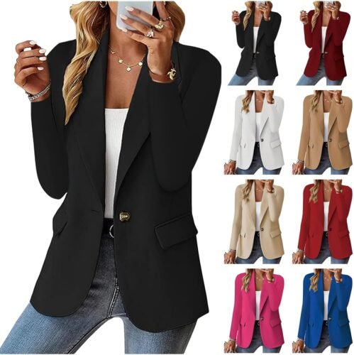Womens Casual Blazers Business Casual Dressy Long Sleeve Jackets Lightweight Blazer Spring Summer Cardigan Work Suit