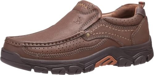 CAMEL CROWN Mens Loafers Slip On Loafer Leather Casual Walking Shoes Comfortable for Work Office Dress Outdoor
