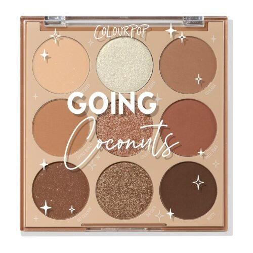 Colourpop Going Coconuts Eyeshadow Palette – Cool-Toned Neutral Eyeshadow Palette with Ultra-Velvety and Silky Finishes – High-Pigment Eye Makeup with a Long-Wearing Formula (0.3 oz)