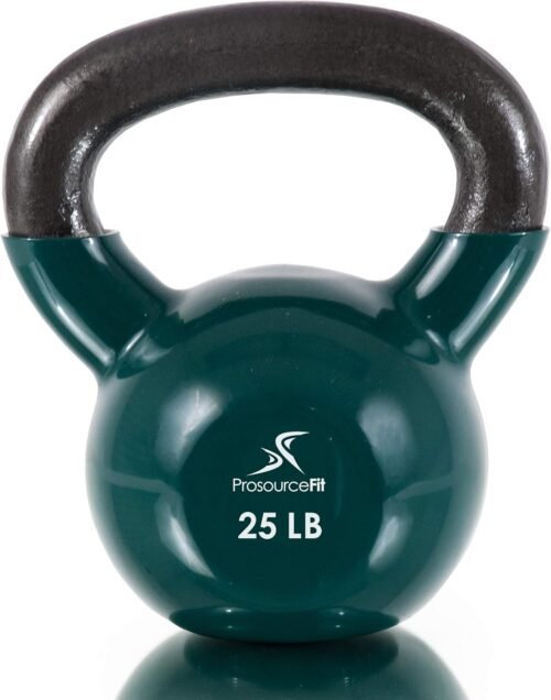 ProsourceFit Vinyl Coated Cast Iron Kettlebells for Full Body Fitness Workouts