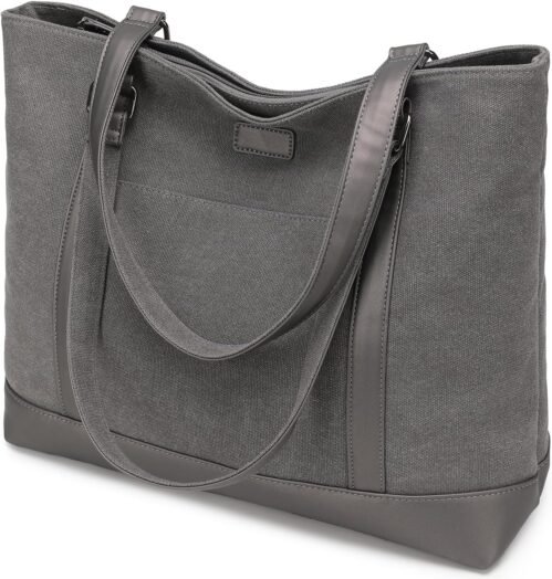 Large Tote Bags for Women 15.6 Inch Laptop Bag Lightweight Canvas Professional Work Briefcase