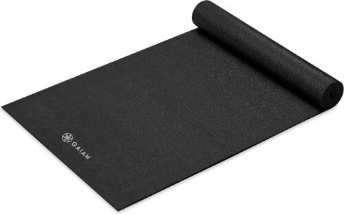 Gaiam Yoga Mat – Premium 5mm Solid Thick Non Slip Exercise & Fitness Mat for All Types of Yoga, Pilates & Floor Workouts (68″ x 24″ x 5mm)